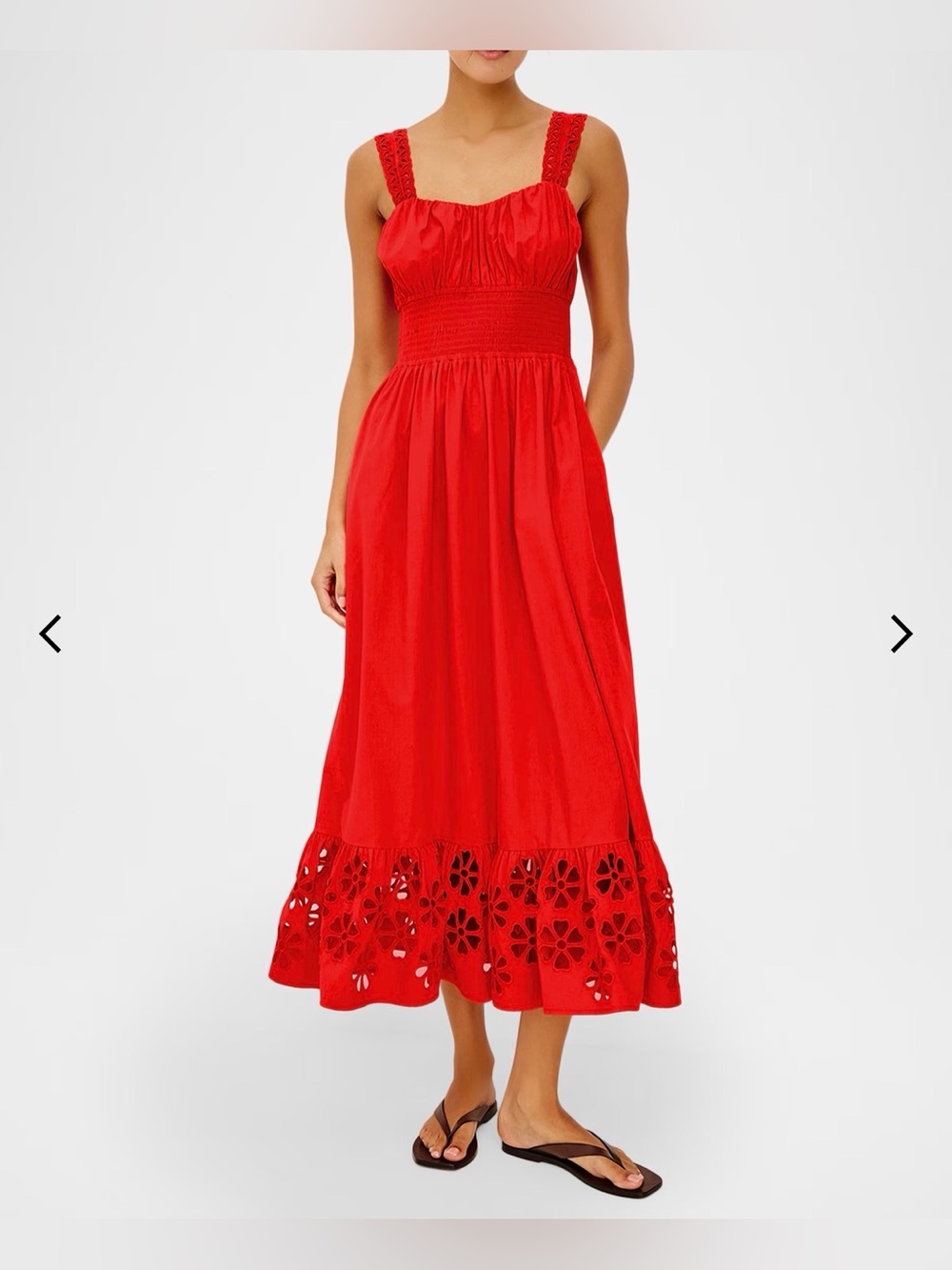 RAILS Moira Embroidered Cotton Midi Dress. Size Small. Gorgeous 🌹